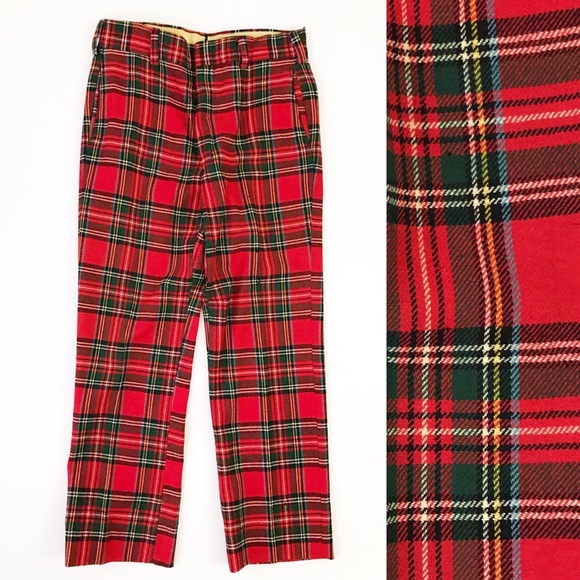 christmas plaid pants mens